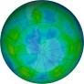 Antarctic ozone map for 2025-06-04